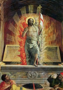 La Resurrección, panel predela derecho del Retablo de San Zeno de Verona, 1456-60 (detalle)